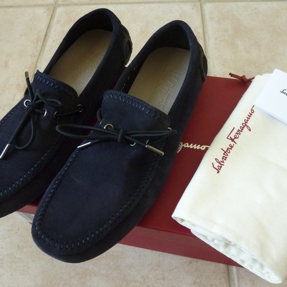 Salvatore Ferragamo \'Atlante\' Suede Logo Drivers main image 5